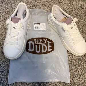 Hey Dude White Sneakers size 8 Karina